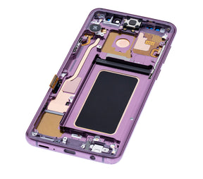 OLED Assembly With Frame Replacement  Compatible For Samsung Galaxy S9 Plus (Refurbished) (Lilac Purple)