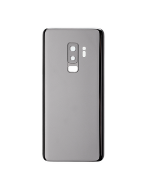 Back Cover Glass With Camera Lens Compatible For Samsung Galaxy S9 Plus Replacement  (No Logo) (Vemake) (Titanium Gray)