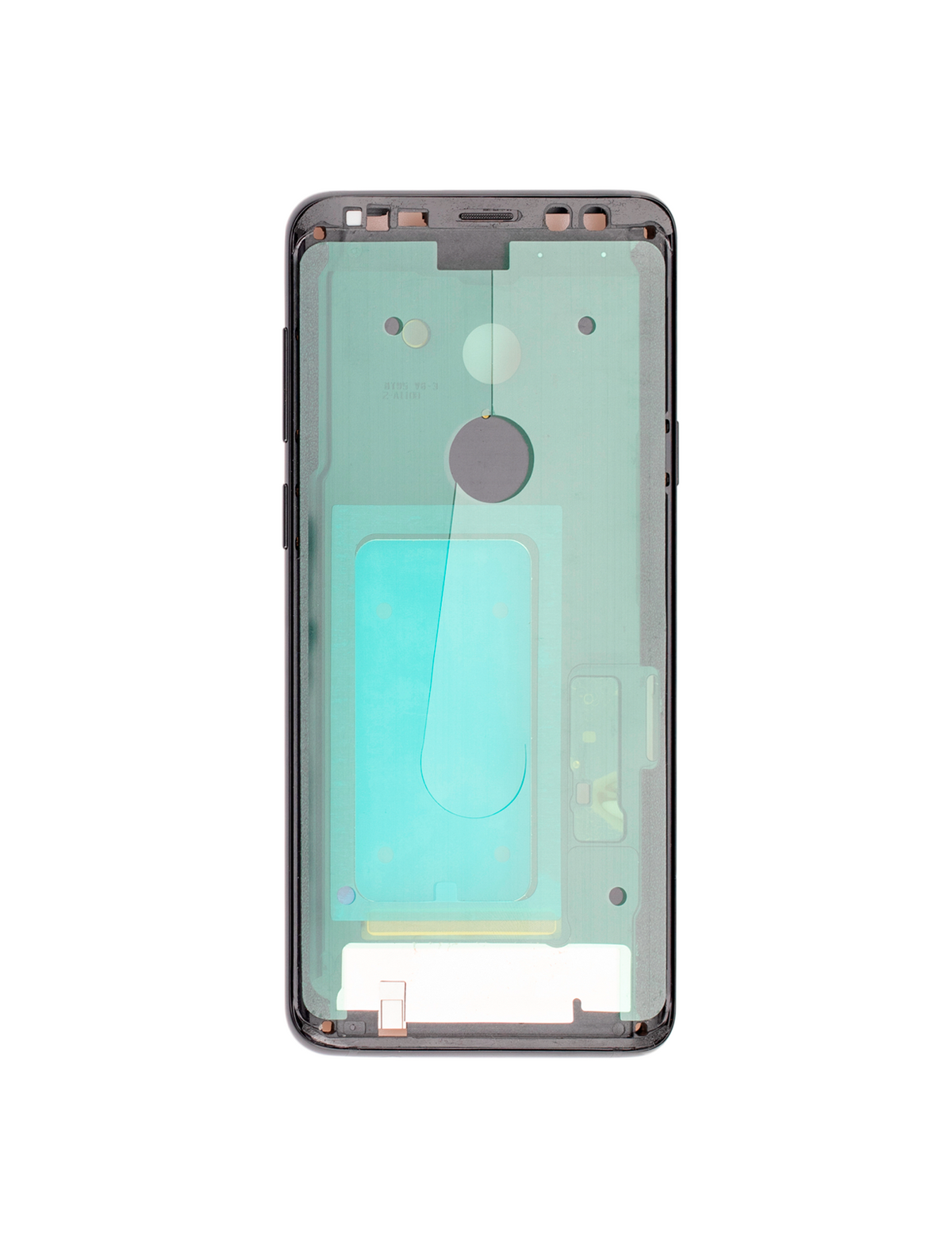 Mid-Frame Housing Compatible For Samsung Galaxy S9 Plus  Replacement (With Small Parts) (Midnight Black Frame)