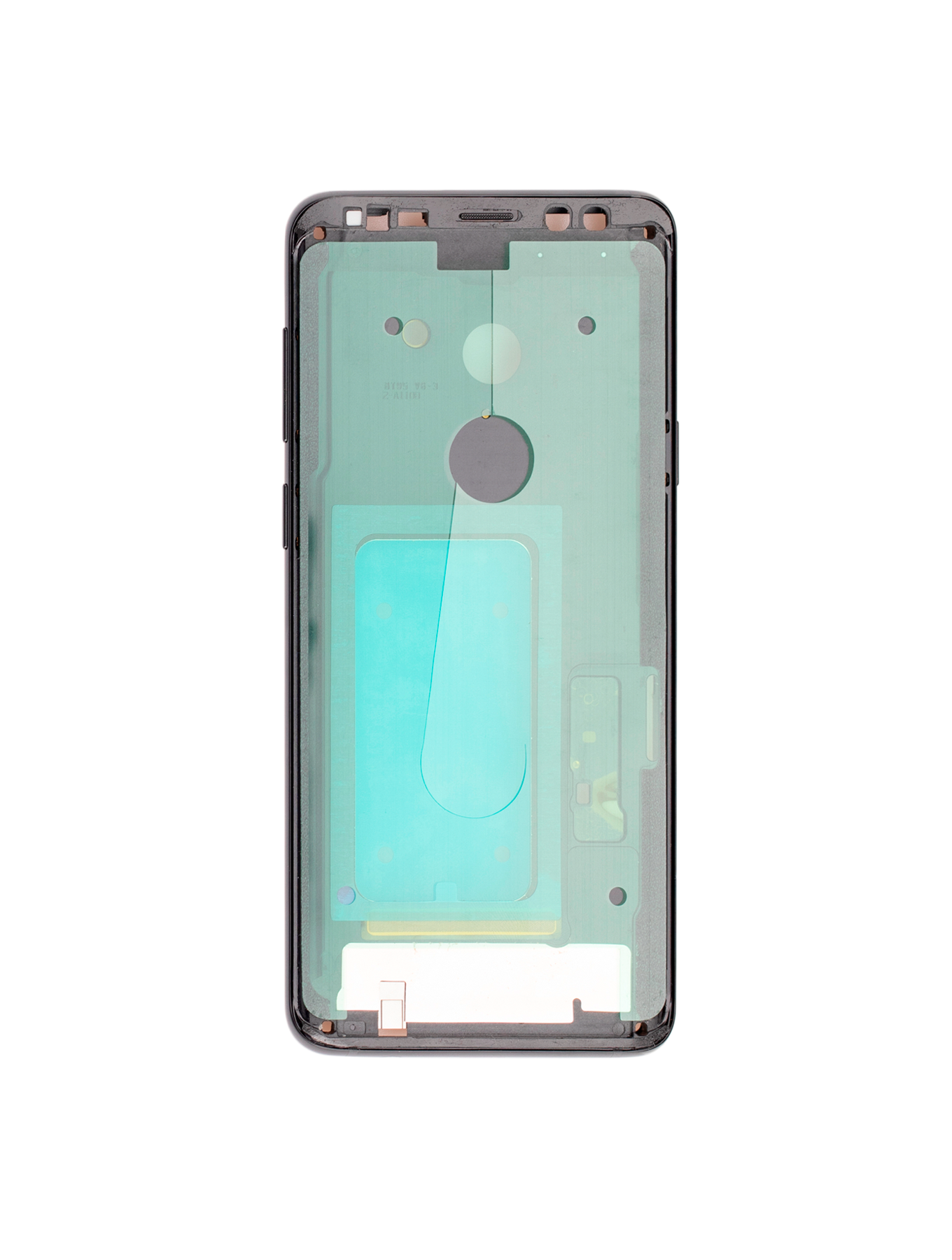 Mid-Frame Housing Compatible For Samsung Galaxy S9 Plus  Replacement (With Small Parts) (Midnight Black Frame)