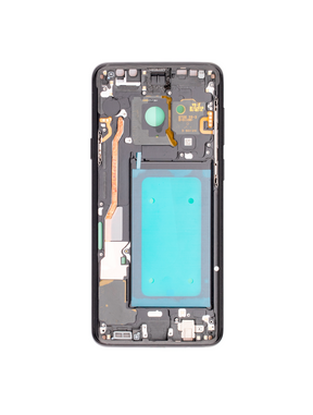 Mid-Frame Housing Compatible For Samsung Galaxy S9 Plus  Replacement (With Small Parts) (Midnight Black Frame)