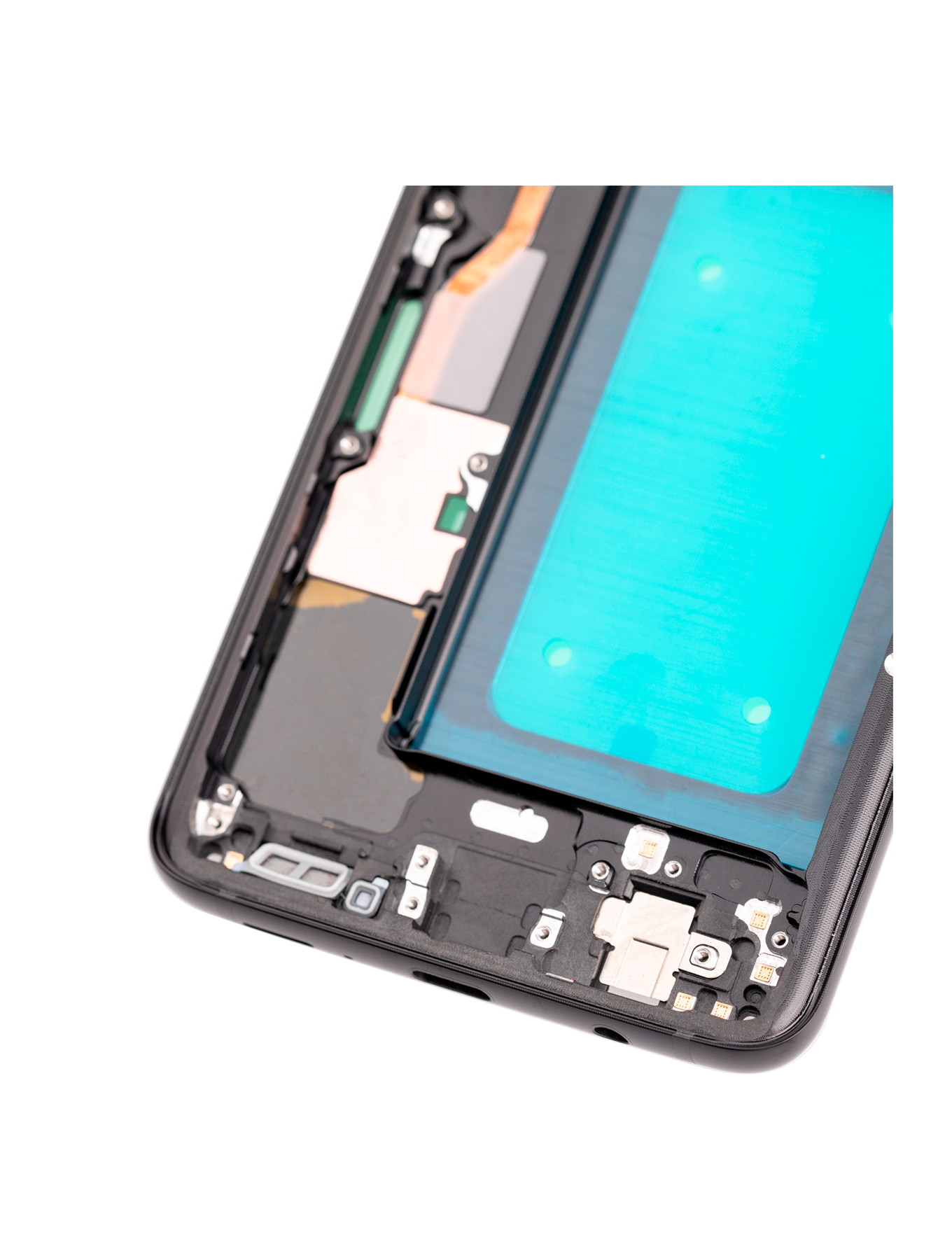 Mid-Frame Housing Compatible For Samsung Galaxy S9 Plus  Replacement (With Small Parts) (Midnight Black Frame)