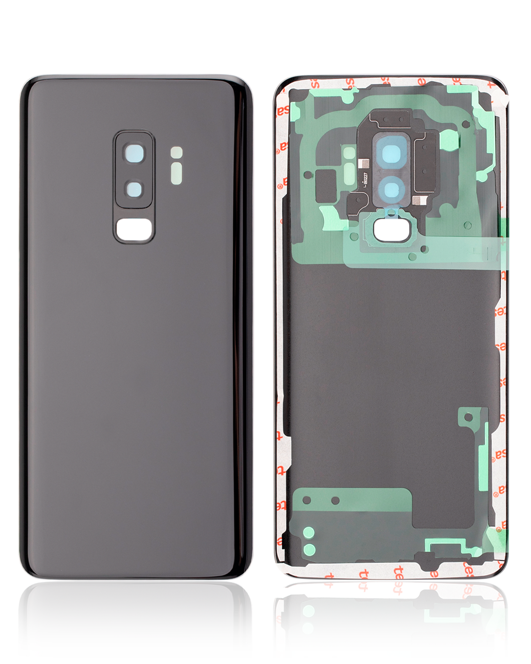 Replacement Back Cover Glass With Camera Lens Compatible For Samsung Galaxy S9 Plus (Service Pack) (Midnight Black)