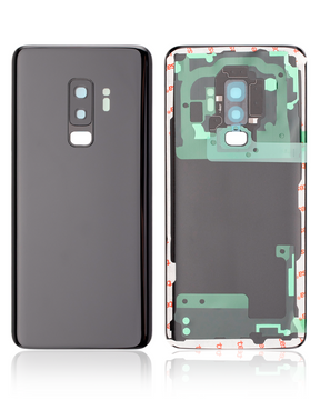 Replacement Back Cover Glass With Camera Lens Compatible For Samsung Galaxy S9 Plus (Service Pack) (Midnight Black)