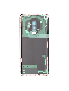 Replacement Back Cover Glass With Camera Lens Compatible For Samsung Galaxy S9 Plus (No Logo) (Vemake) (Midnight Black)