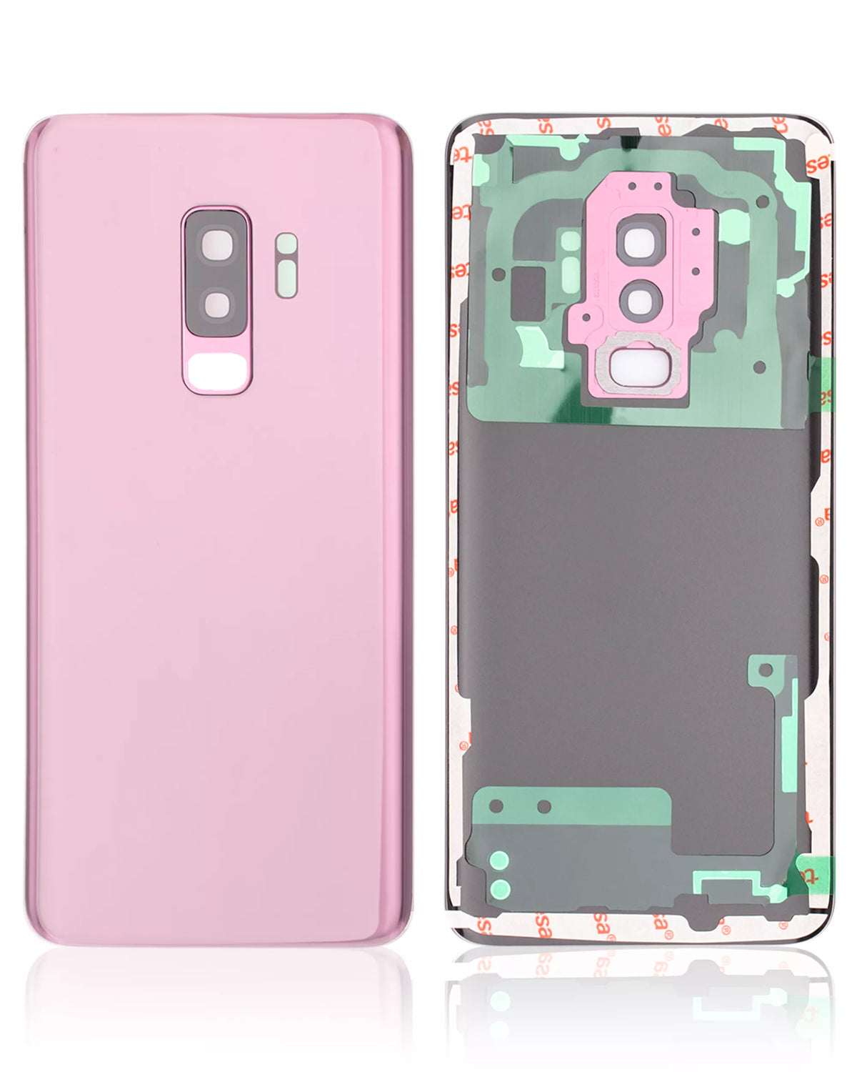 Replacement Back Cover Glass With Camera Lens Compatible For Samsung Galaxy S9 Plus (Service Pack) (Lilac Purple)