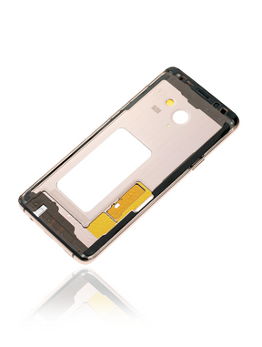 Replacement Mid-Frame Housing Compatible For Samsung Galaxy S9 Plus (With Small Parts) (Sunrise Gold Frame)
