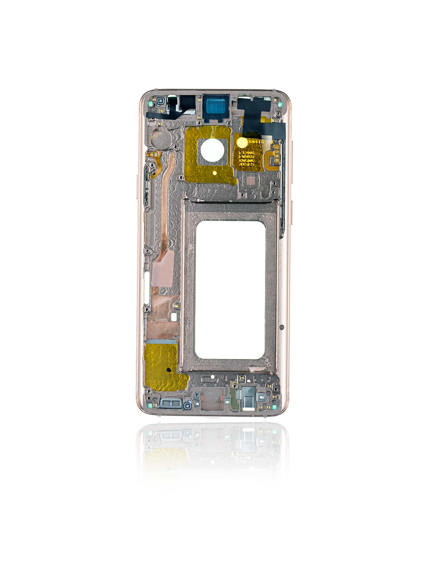 Replacement Mid-Frame Housing Compatible For Samsung Galaxy S9 Plus (With Small Parts) (Sunrise Gold Frame)