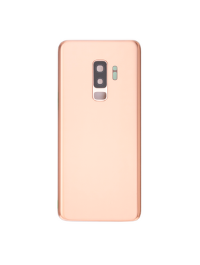 Back Cover Glass With Camera Lens Compatible For Samsung Galaxy S9 Plus Replacement (No Logo) (Vemake) (Sunrise Gold)