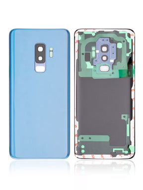 Replacement Back Cover Glass With Camera Lens Compatible For Samsung Galaxy S9 Plus (Service Pack) (Coral Blue)