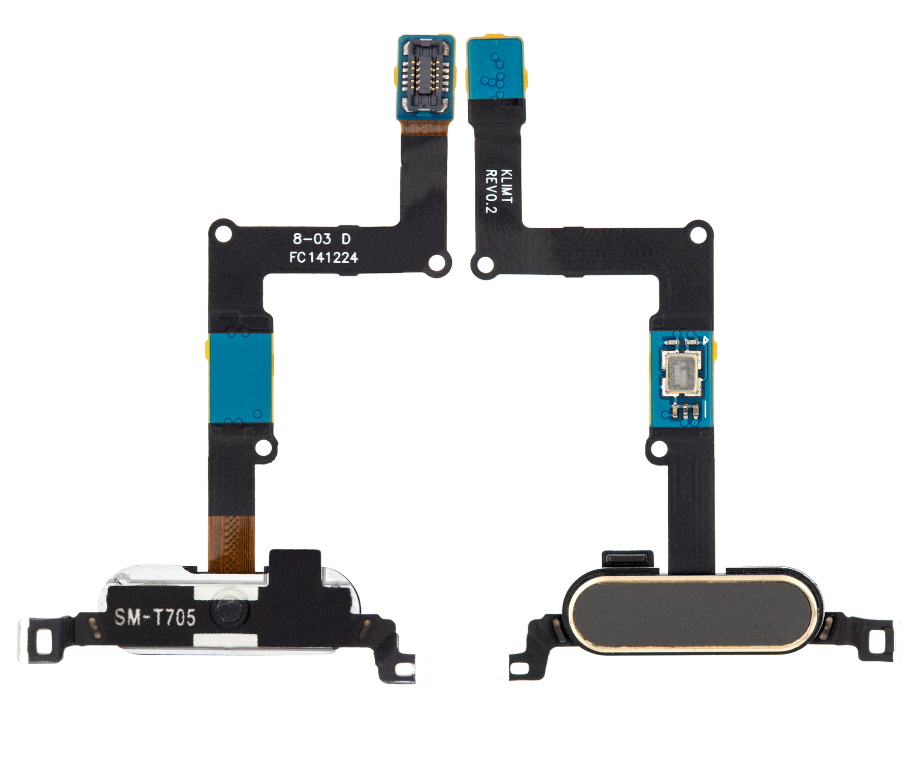 Home Button With Flex Cable Compatible For Samsung Galaxy Tab S 8.4" (T700 / T705) (2014) (Black)