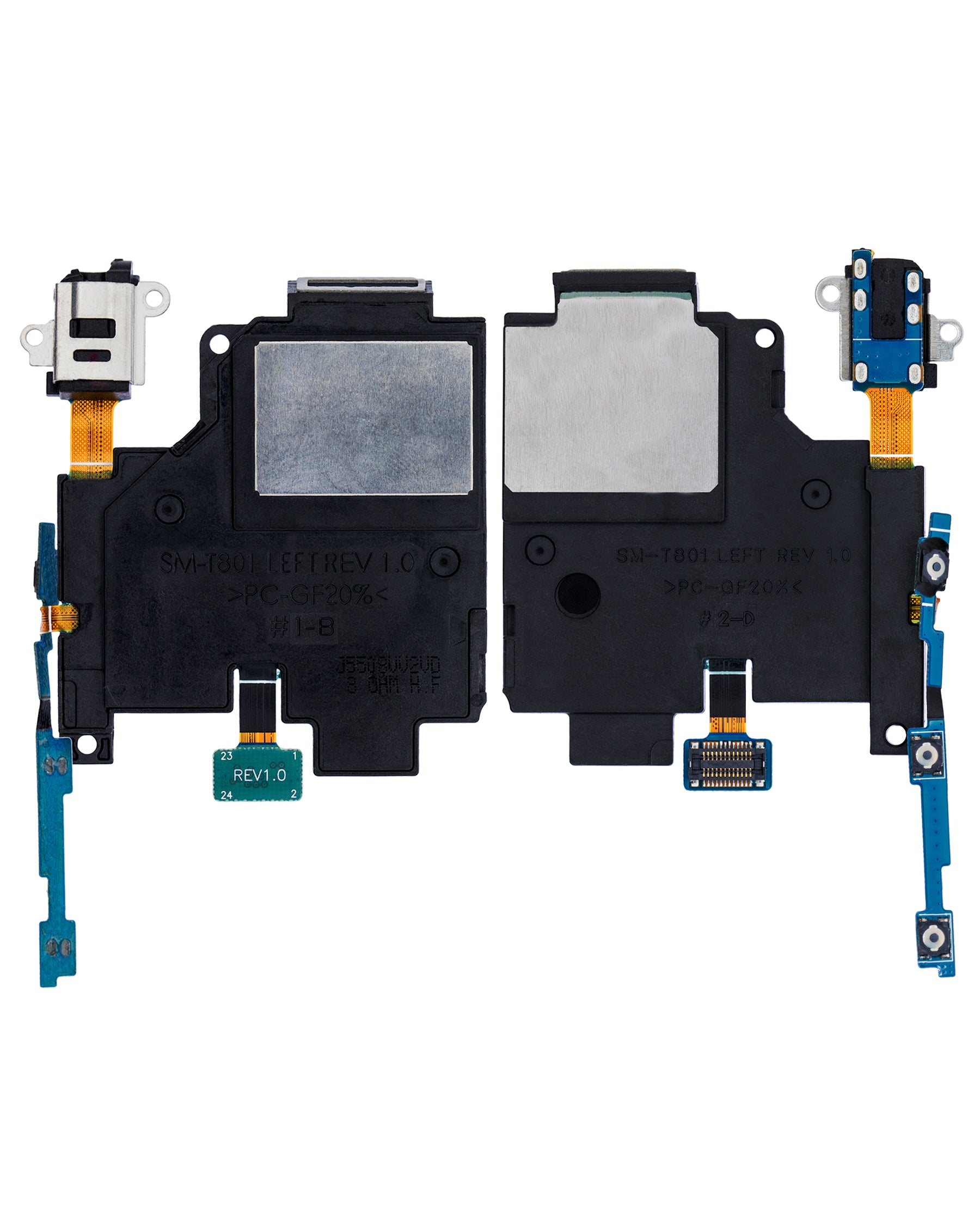 Loudspeaker With Headphone Jack And Power And Volume Flex Compatible For Samsung Galaxy Tab S 10.5" (T800 / T805) (2014) rev0.6 (2 Piece Set)