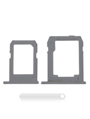 Sim And SD Card Tray Compatible For Samsung Galaxy Tab S2 8.0" (T715 / T719) (2015) (3G Version) (2 Piece Set) (White)