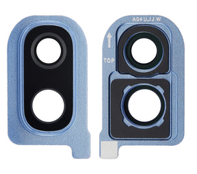 Back Camera Glass Lens and Cover Bezel Compatible For Samsung Galaxy A40 (A405 / 2019) (Blue)