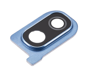 Back Camera Glass Lens and Cover Bezel Compatible For Samsung Galaxy A40 (A405 / 2019) (Blue)