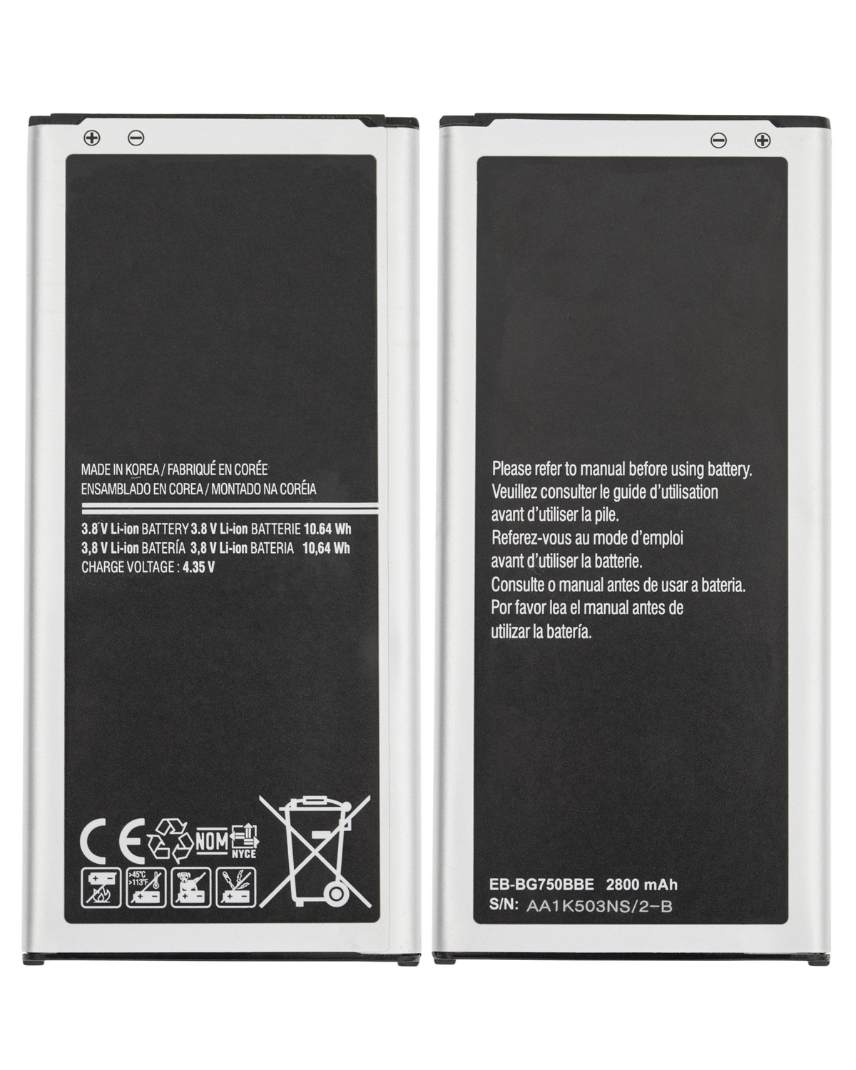 Replacement Battery Compatible For Samsung Galaxy Mega 2 (G750)