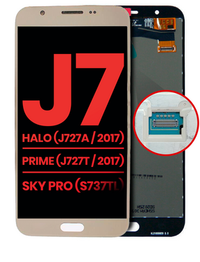 LCD Assembly Without Frame Compatible Only For Samsung Galaxy J7 Halo (J727A / 2017) / J7 Prime (J727T / 2017) / J7 Sky Pro (S737TL) (Aftermarket Plus) (Gold)