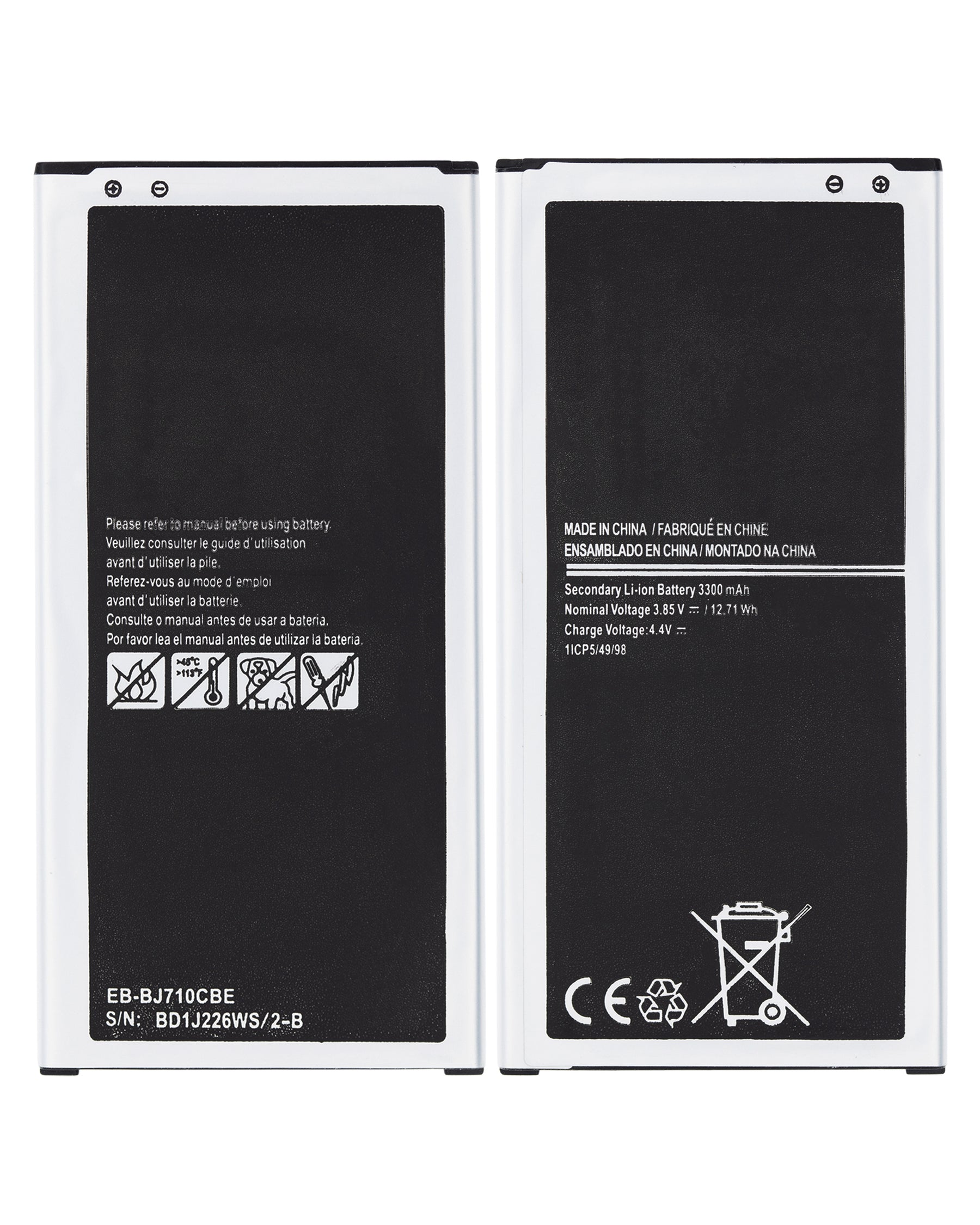 Replacement Battery Compatible For Samsung Galaxy J7 (J710 / 2016) / J7 (J727 / 2017) (EB-BJ710CBC / EB-BJ710CBN)