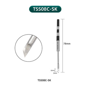 Soldering Iron Handle Tip Replacement (Knife Tip) Compatible With Quick Q8 Soldering Station (Quick Model # TSS08C-SK)