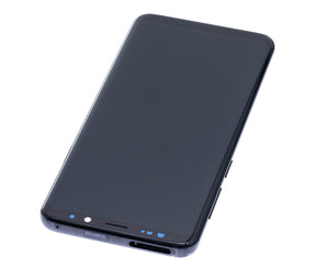 OLED Assembly With Frame Compatible For Samsung Galaxy S9 Plus Replacement  (Vemake) (Midnight Black)