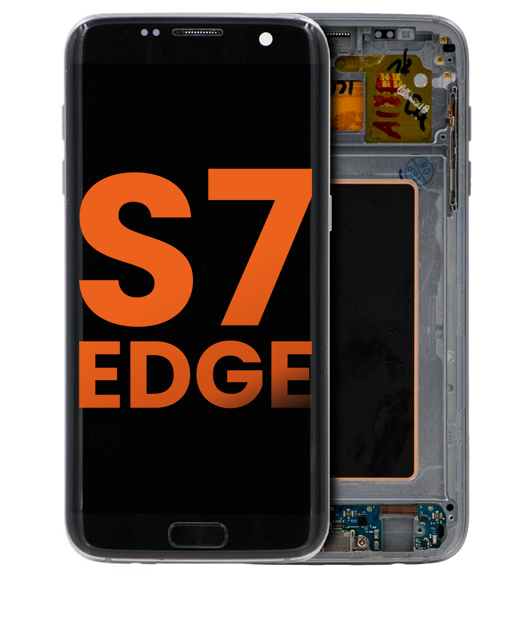 Replacement OLED Assembly With Frame Compatible For Samsung Galaxy S7 Edge (Blemish: Grade A) (All US Models / G935A) (Black Onyx)
