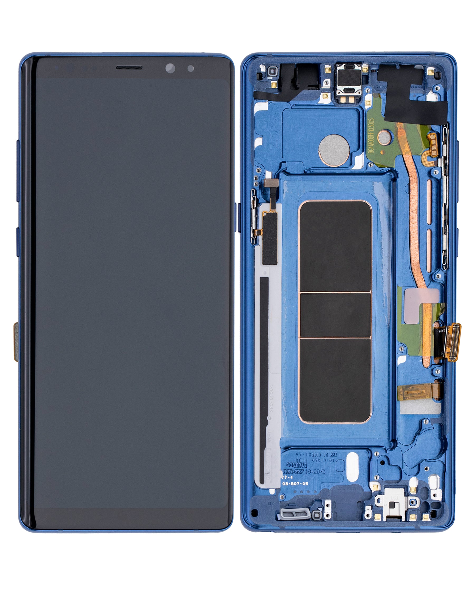 OLED Assembly With Frame Compatible For Samsung Galaxy Note 8 Replacement (Vemake) (Deep sea Blue)