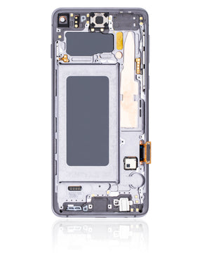 OLED Assembly With Frame Compatible For Samsung Galaxy S10  Replacement (Refurbished) (Prism / Ceramic Black)