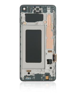 Replacement LCD Assembly With Frame (Without Finger Print Sensor) Compatible For Samsung Galaxy S10 (Aftermarket Plus: TFT) (Prism Black)