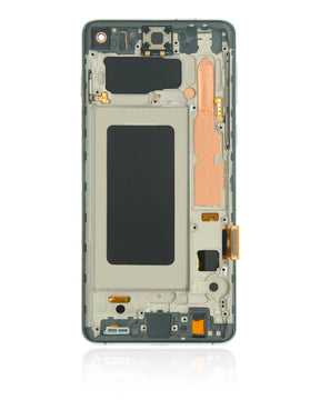 Replacement LCD Assembly With Frame (Without Finger Print Sensor) Compatible For Samsung Galaxy S10 (Aftermarket Plus: TFT) (Prism Green)