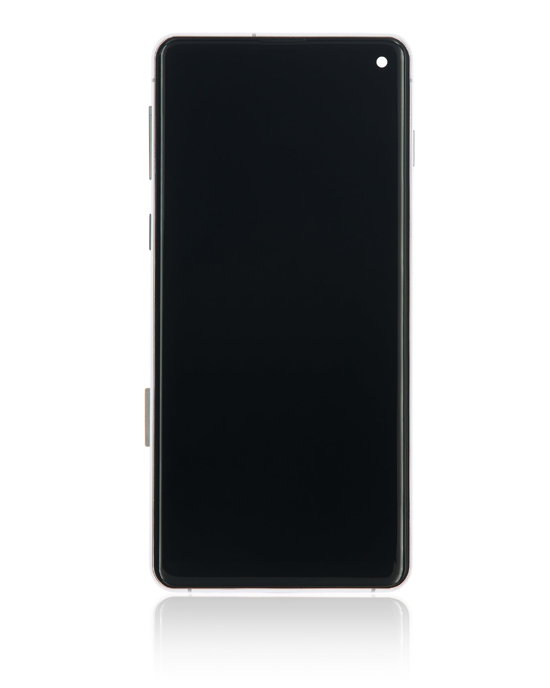 Replacement LCD Assembly With Frame (Without Finger Print Sensor) Compatible For Samsung Galaxy S10 (Aftermarket Plus: TFT) (Prism White)