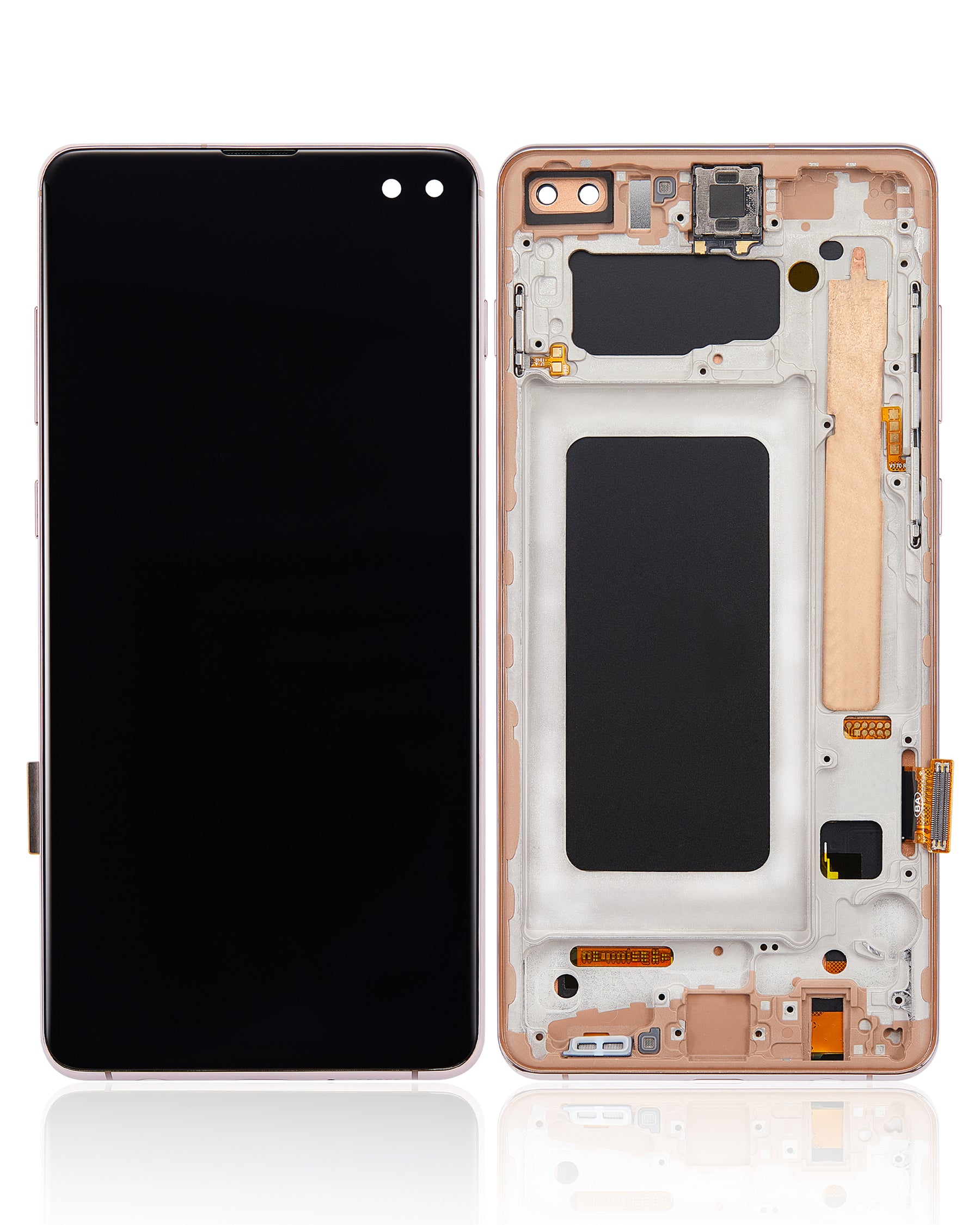 LCD Assembly With Frame (Without Finger Print Sensor) Compatible For Samsung Galaxy S10 Plus Replacement  (Aftermarket Plus: TFT) (Flamingo Pink)