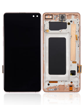 LCD Assembly With Frame (Without Finger Print Sensor) Compatible For Samsung Galaxy S10 Plus Replacement  (Aftermarket Plus: TFT) (Flamingo Pink)