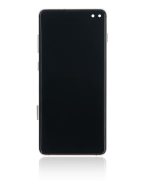 Replacement LCD Assembly With Frame (Without Finger Print Sensor) Compatible For Samsung Galaxy S10 Plus (Aftermarket Plus: TFT) (Prism / Ceramic Black)