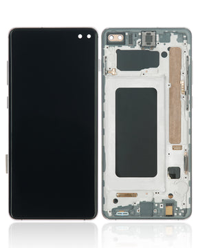 Replacement LCD Assembly With Frame (Without Finger Print Sensor) Compatible For Samsung Galaxy S10 Plus (Aftermarket Plus: TFT) (Prism / Ceramic Black)