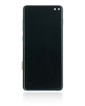 Replacement LCD Assembly With Frame (Without Finger Print Sensor) Compatible For Samsung Galaxy S10 Plus (Aftermarket Plus: TFT) (Prism Blue)