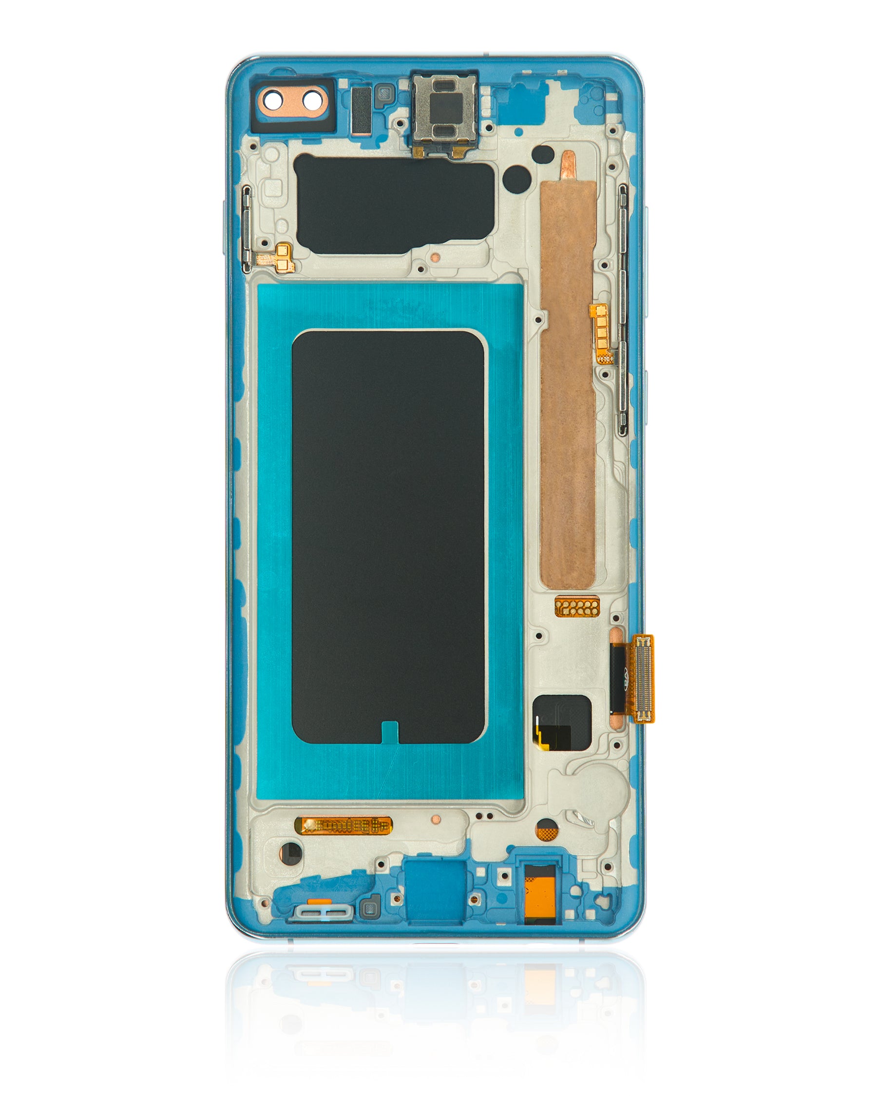 Replacement LCD Assembly With Frame (Without Finger Print Sensor) Compatible For Samsung Galaxy S10 Plus (Aftermarket Plus: TFT) (Prism Blue)