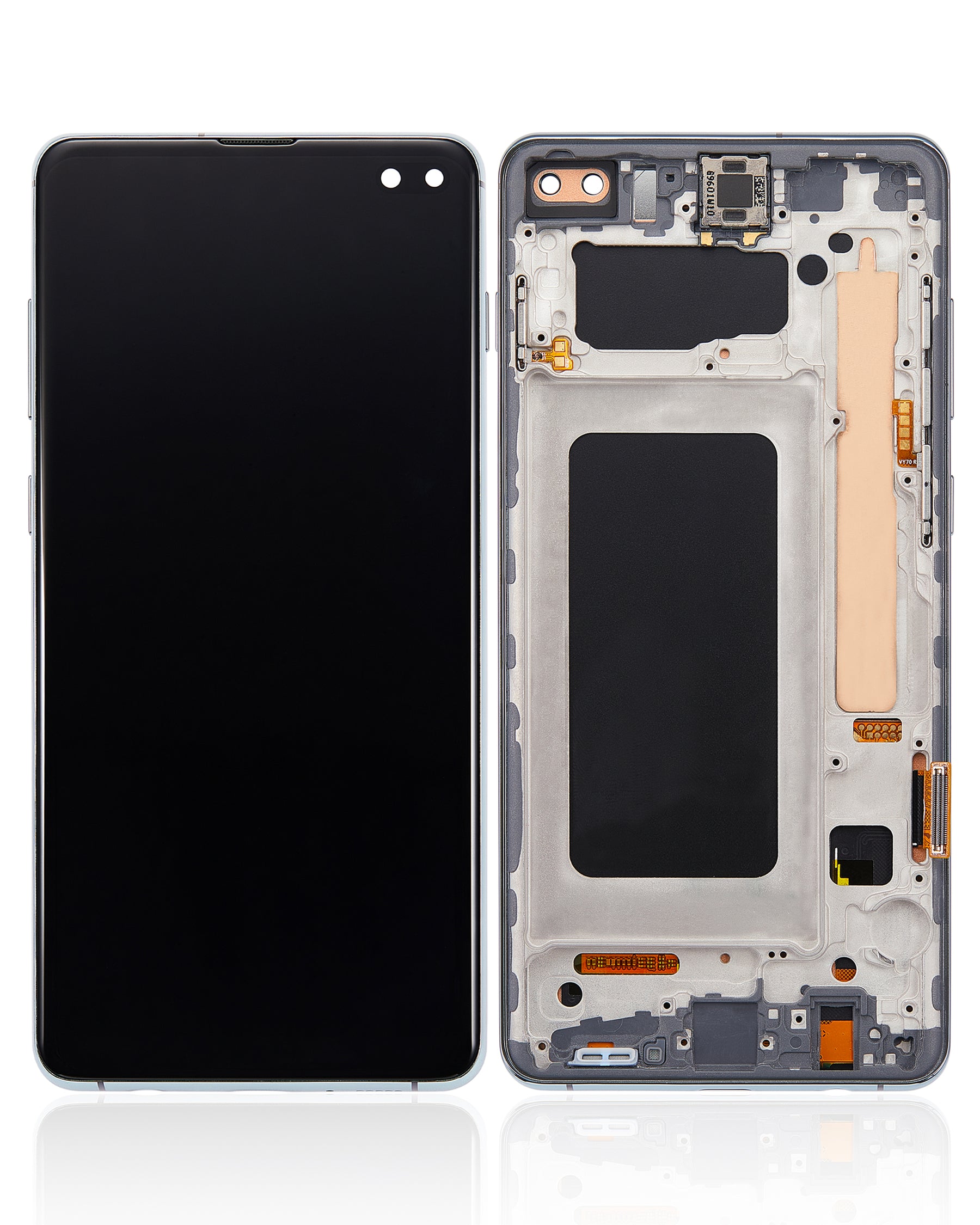 Replacement LCD Assembly With Frame (Without Finger Print Sensor) Compatible For Samsung Galaxy S10 Plus (Aftermarket Plus: TFT) (Prism Green)