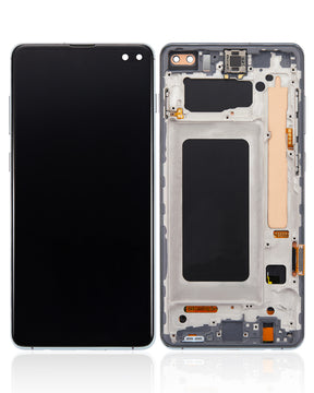 Replacement LCD Assembly With Frame (Without Finger Print Sensor) Compatible For Samsung Galaxy S10 Plus (Aftermarket Plus: TFT) (Prism Green)