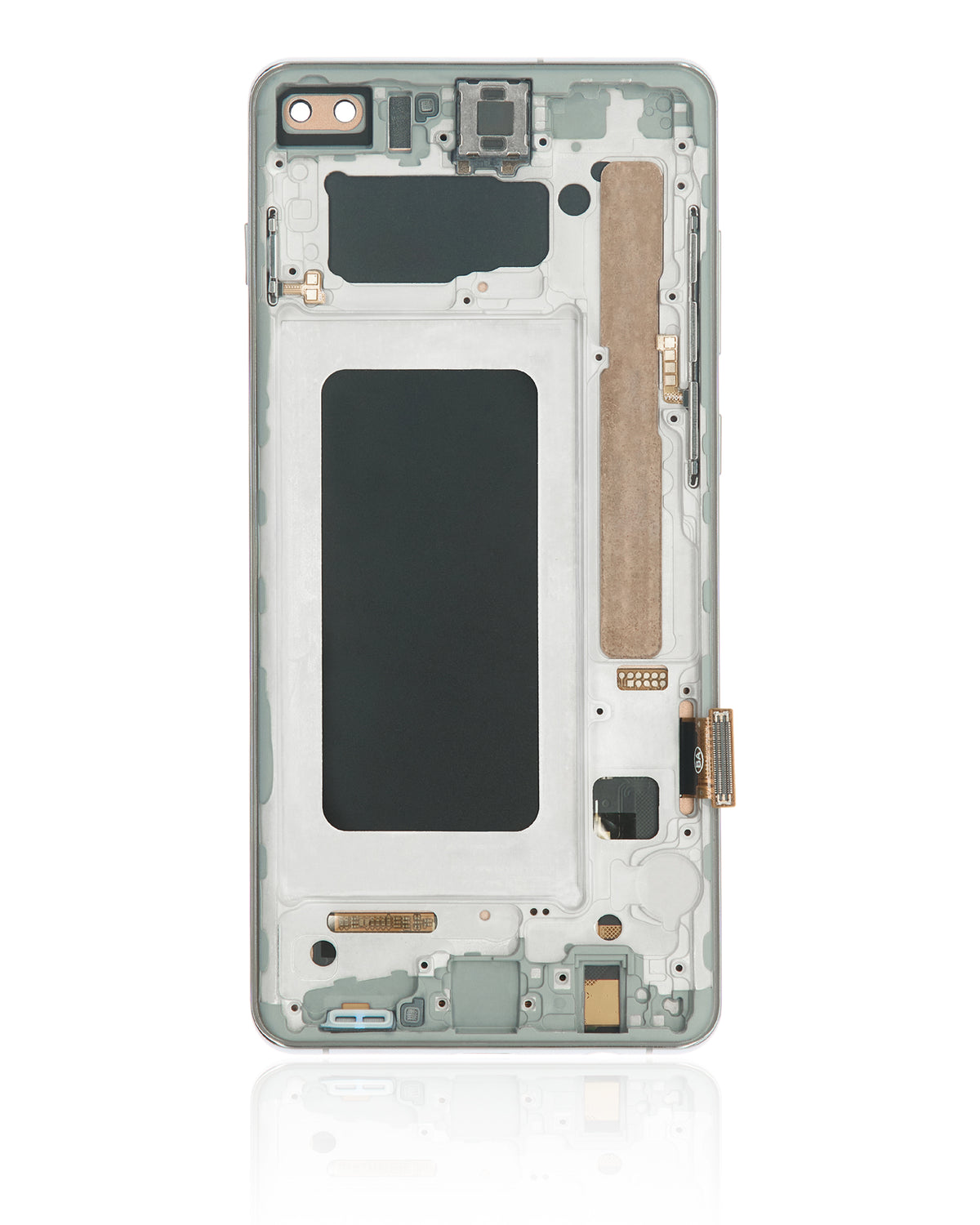 Replacement LCD Assembly With Frame (Without Finger Print Sensor) Compatible For Samsung Galaxy S10 Plus (Aftermarket Plus: TFT) (Prism White)