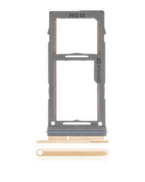 Replacement Single Sim Card Tray Compatible For Samsung Galaxy S10 / S10 Plus / S10E (Gold)