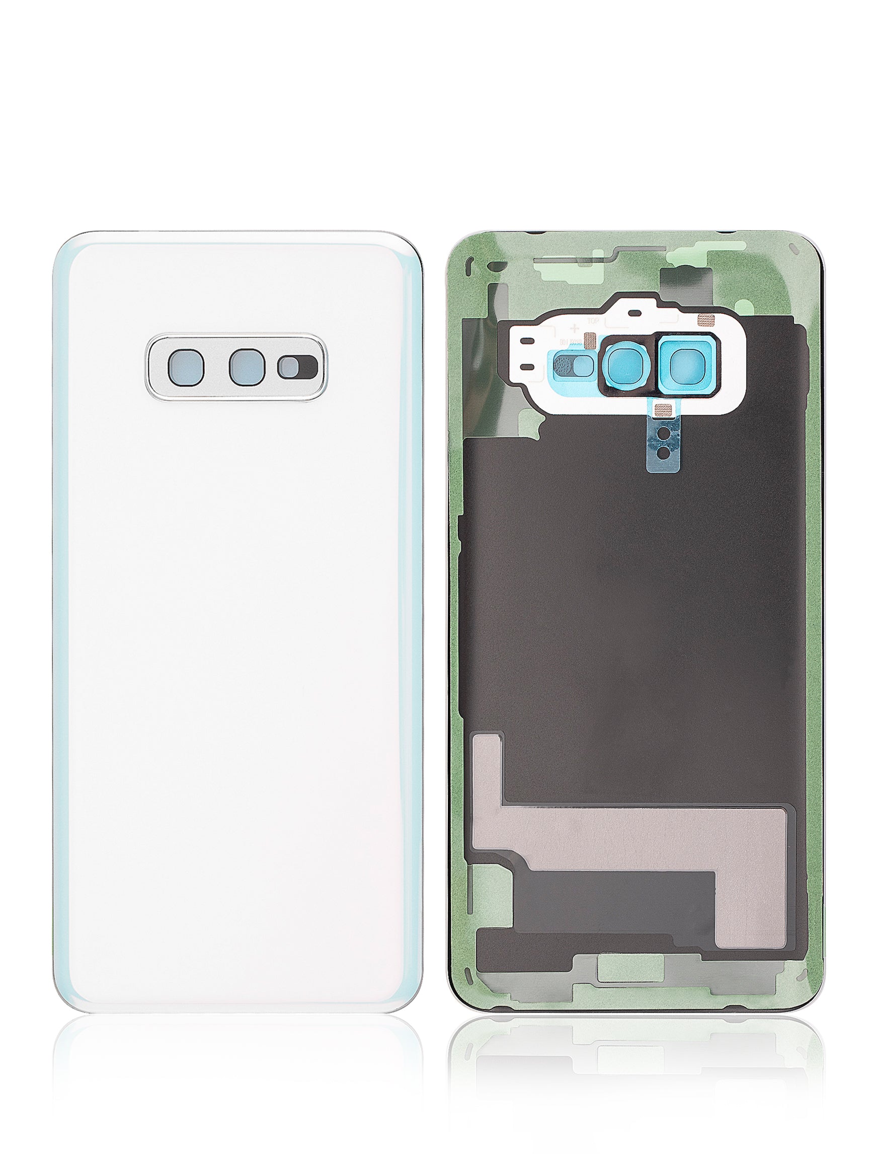 Back cover Glass With Camera Lens Compatible For Samsung Galaxy S10E Replacement  (No Logo) (Vemake) (Prism White)