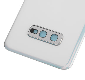 Back cover Glass With Camera Lens Compatible For Samsung Galaxy S10E Replacement  (No Logo) (Vemake) (Prism White)