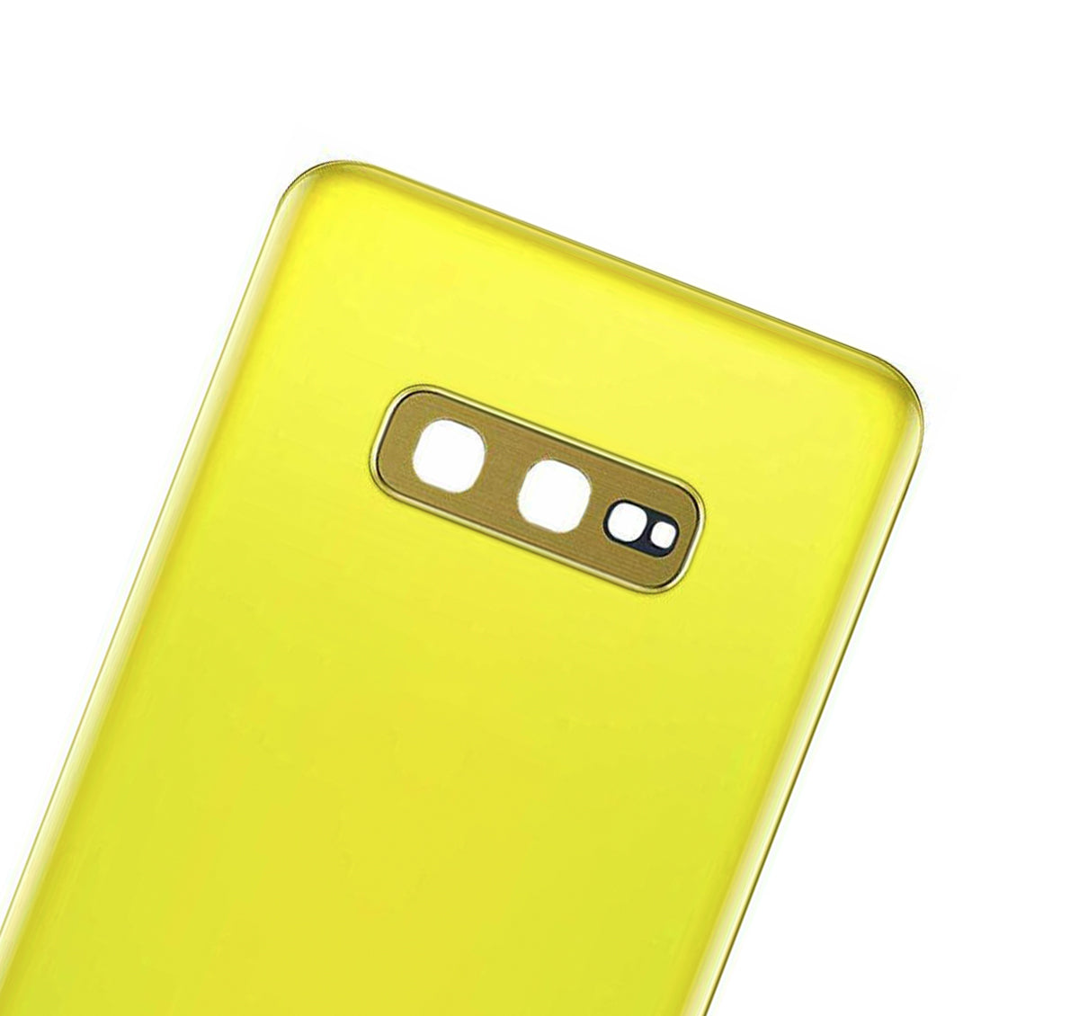 Back cover Glass With Camera Lens Compatible For Samsung Galaxy S10E Replacement  (No Logo) (Vemake) (Canary Yellow)
