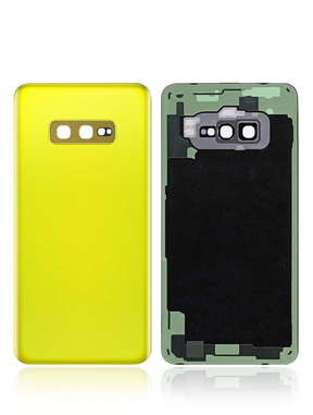 Back cover Glass With Camera Lens Compatible For Samsung Galaxy S10E Replacement  (No Logo) (Vemake) (Canary Yellow)