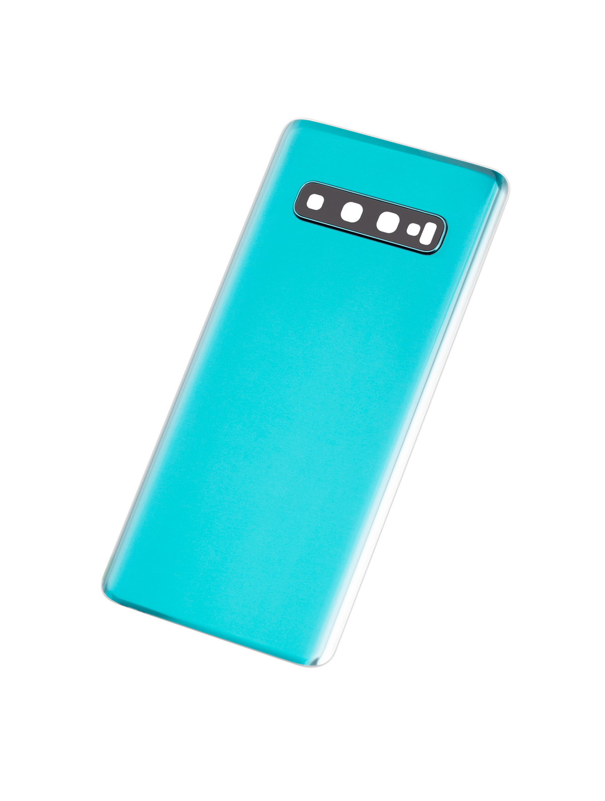 Replacement Back cover Glass With Camera Lens Compatible For Samsung Galaxy S10 (No Logo) (Vemake) (Prism Green)