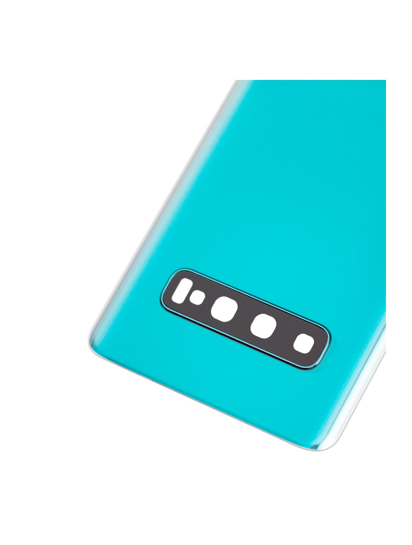 Replacement Back cover Glass With Camera Lens Compatible For Samsung Galaxy S10 (No Logo) (Vemake) (Prism Green)