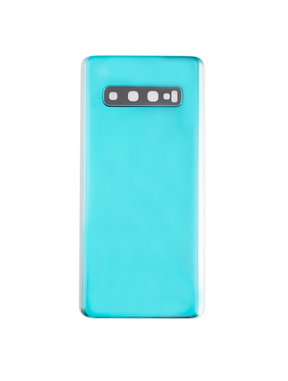 Replacement Back cover Glass With Camera Lens Compatible For Samsung Galaxy S10 (No Logo) (Vemake) (Prism Green)