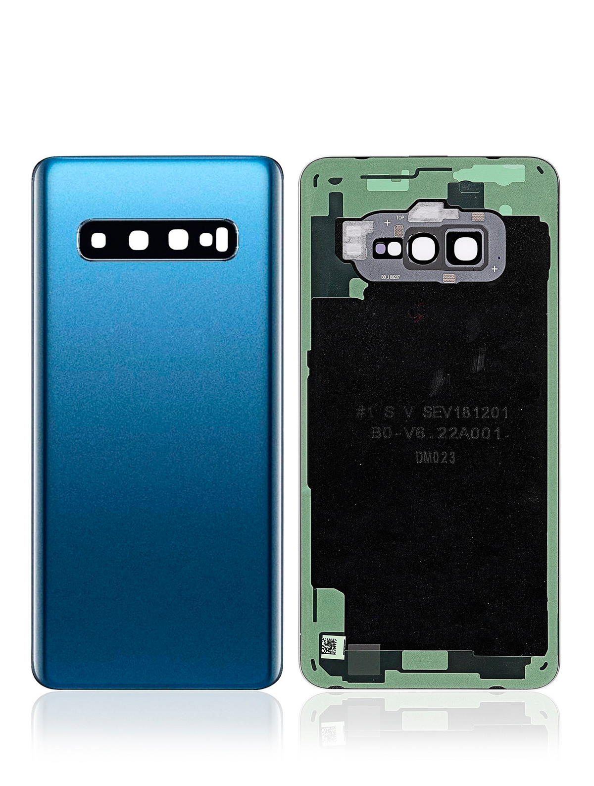 Back cover Glass With Camera Lens Compatible For Samsung Galaxy S10 Replacement  (No Logo) (Vemake) (Prism Blue)
