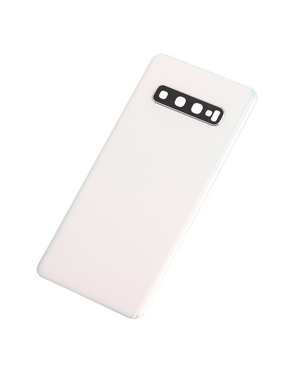 Replacement Back cover Glass With Camera Lens Compatible For Samsung Galaxy S10 (Service Pack) (Prism White)