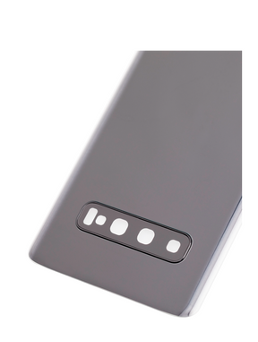 Replacement Back cover Glass With Camera Lens Compatible For Samsung Galaxy S10 (No Logo) (Vemake) (Prism Black)